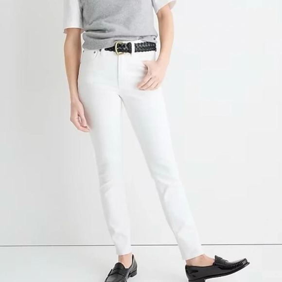 New J Crew Petite 9” Toothpick Jeans White Size 29P - Picture 1 of 12
